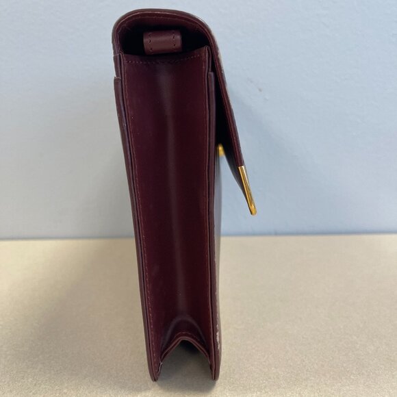 Cartier Must de Cartier Burgundy Leather Clutch w/ Retractable Strap  - Preowned - Picture 4 of 14